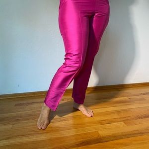 Silk straight pants
